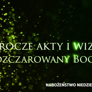 Prorocze akty i wizje. Cz. IX – „Rozczarowany Bogiem” Prorocze akty i wizje. Cz. IX – „Rozczarowany Bogiem”